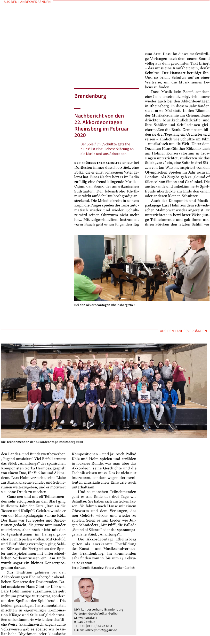 Pressebericht in der &bdquo;Harmonika International&ldquo;